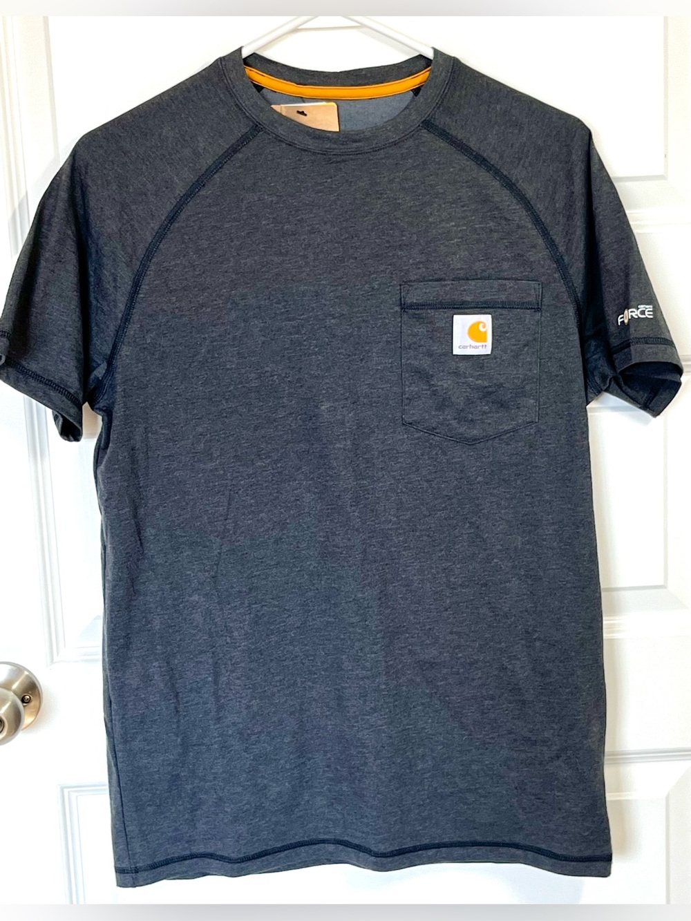 Carhartt Force Delmont Pocket Tee Small NWT Gray Relaxed Fit
